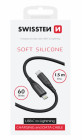 SWISSTEN DATOVÝ KABEL SOFT SILICONE USB-C / LIGHTNING 1,5 M 60W ČERNÝ | AutoMax Group