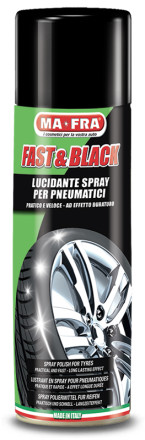 FAST & BLACK 200 ml leští a ochraňuje pneu - sprej | AutoMax Group