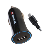 Nabíjačka USB 12/24V SWISSTEN 1AMP + 2x kábel (Micro USB + iPhone)